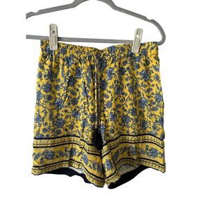 J.J Hill Yellow & Blue Floral Shorts